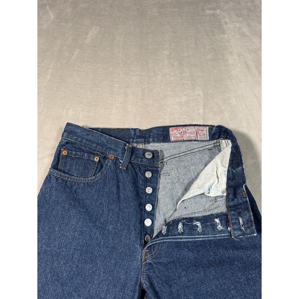 Vintage 80s Levis 501xx Jeans Womens Size 28x33 Blue Dark Button Fly MADE IN USA - Picture 4 of 16